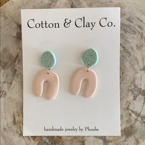 Handmade earrings by Cotton & Clay